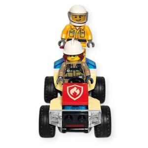Lego City Firefighter With Vehicle & Helicopter Pilot Set 60248 Built Pre-owned